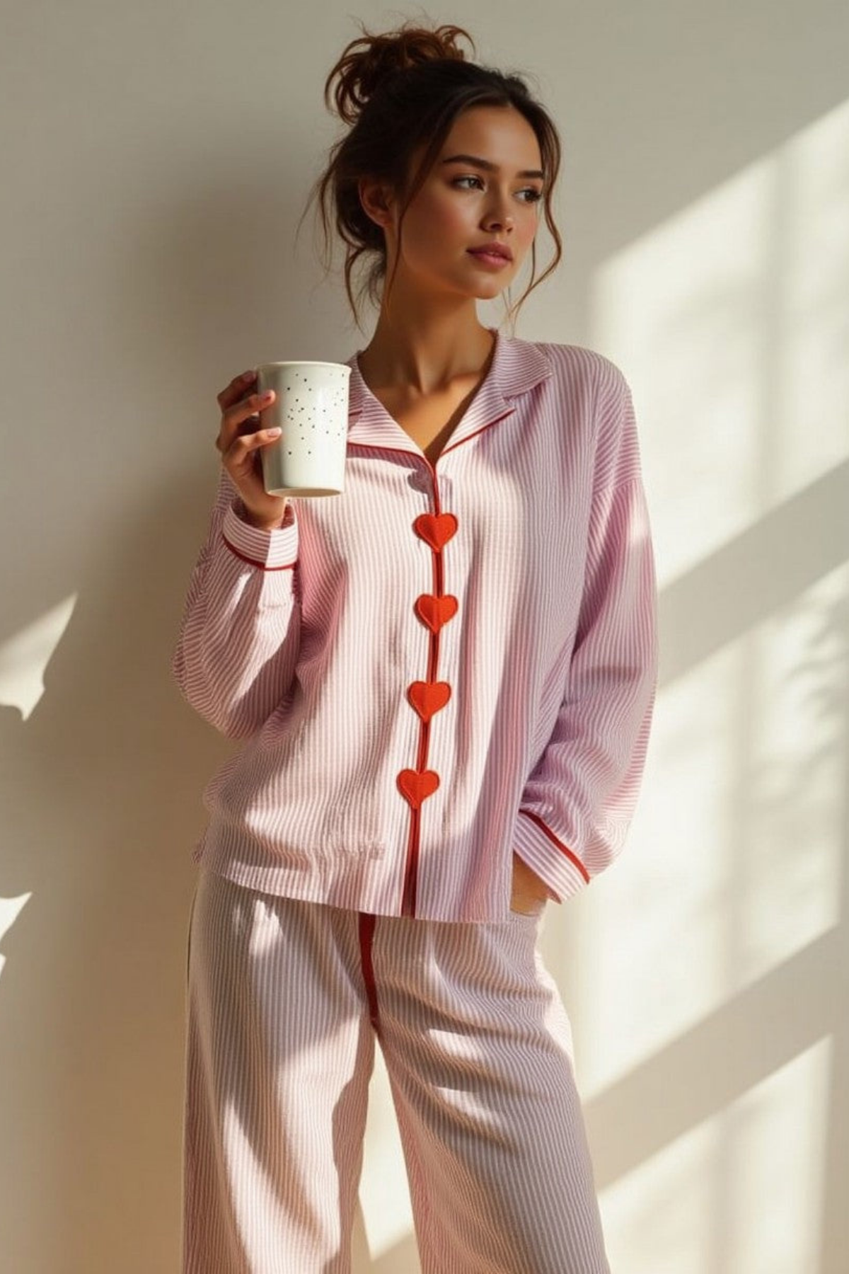 Lucy – Heart buttoned – Pajama set