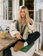 Alvarine – Contrast trim – Shearling jacket