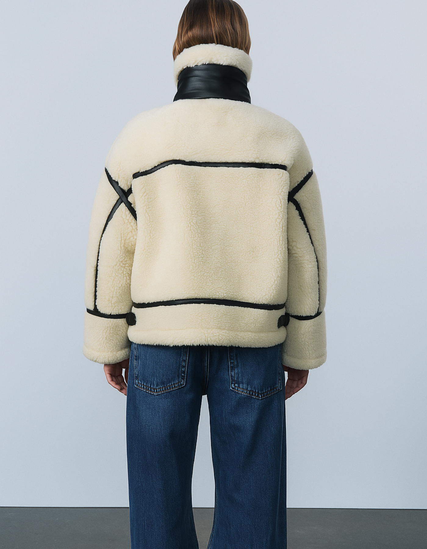 Alvarine – Contrast trim – Shearling jacket