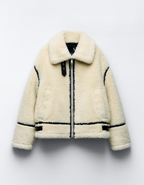 Alvarine – Contrast trim – Shearling jacket