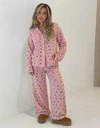 Amarie – Heart print pajama set – Long sleeve top and pants