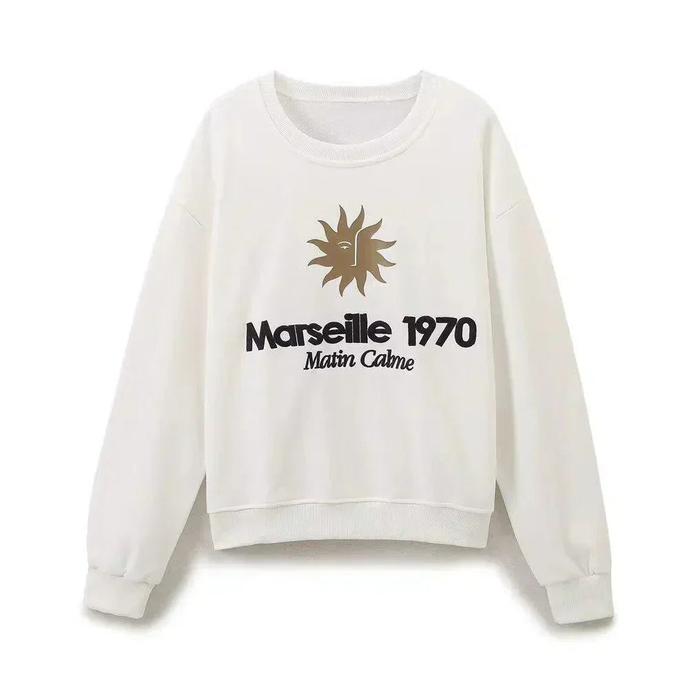 Antoinette – Sweatshirt met ronde hals – Wijde broek – Loungeset