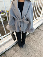 Bellavène – Elegant silhouette – Belted faux fur coat