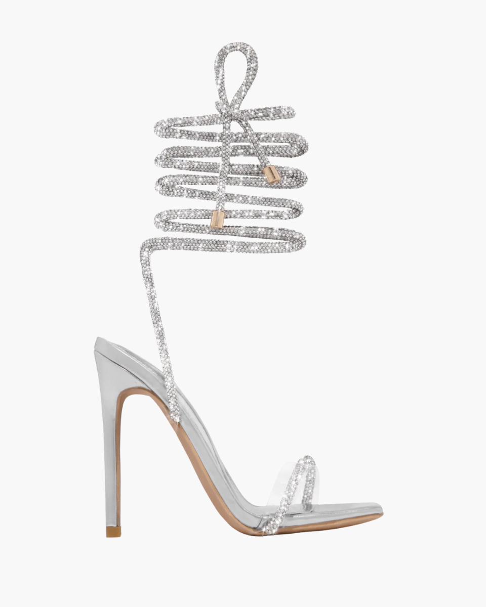 Bellezza – Embellished straps – Lace-up stiletto heels