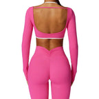 Erminia – Compressive fabric – V-cut gym set