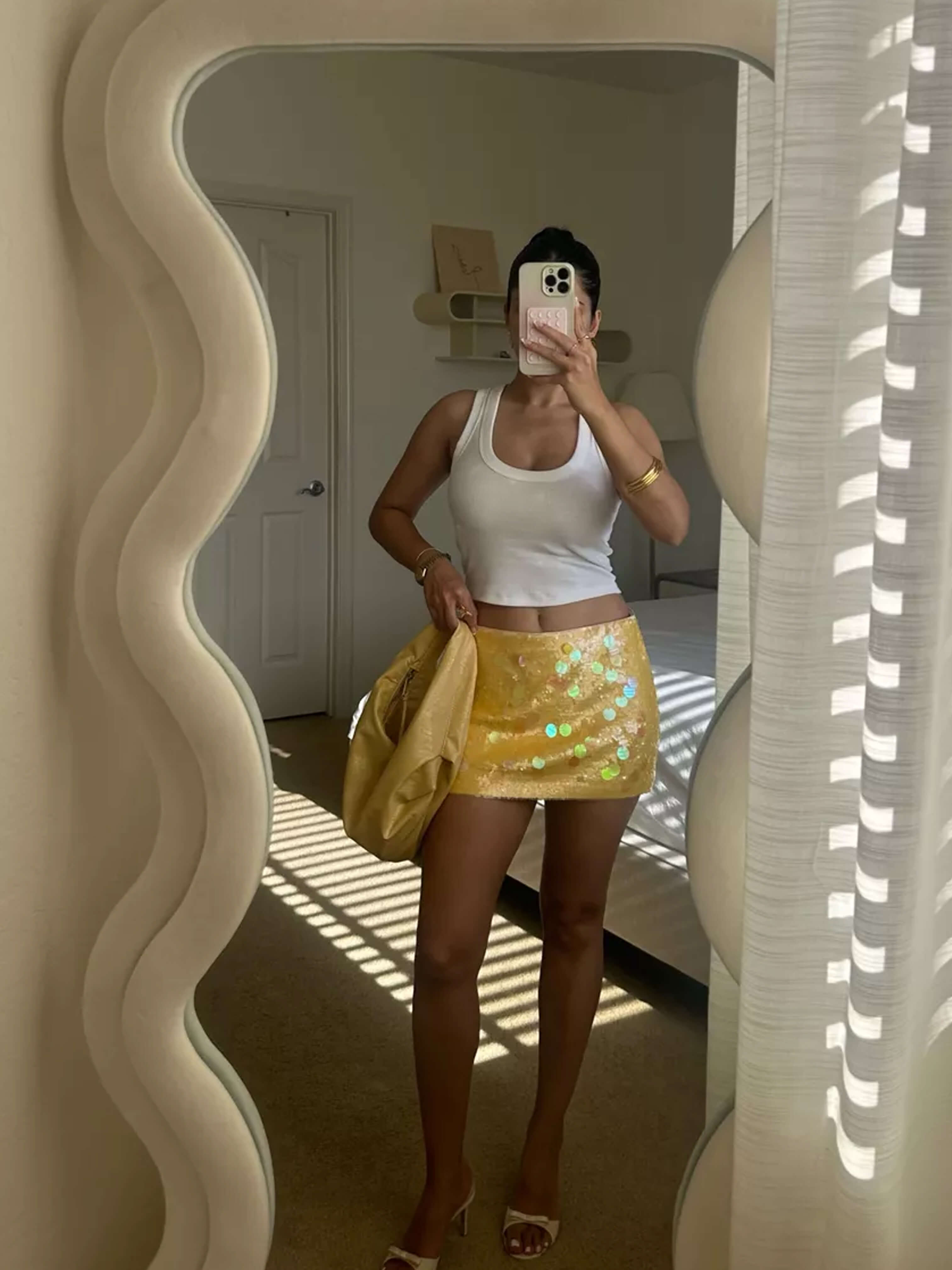 Georgia – Iridescent sequin – Mini skirt