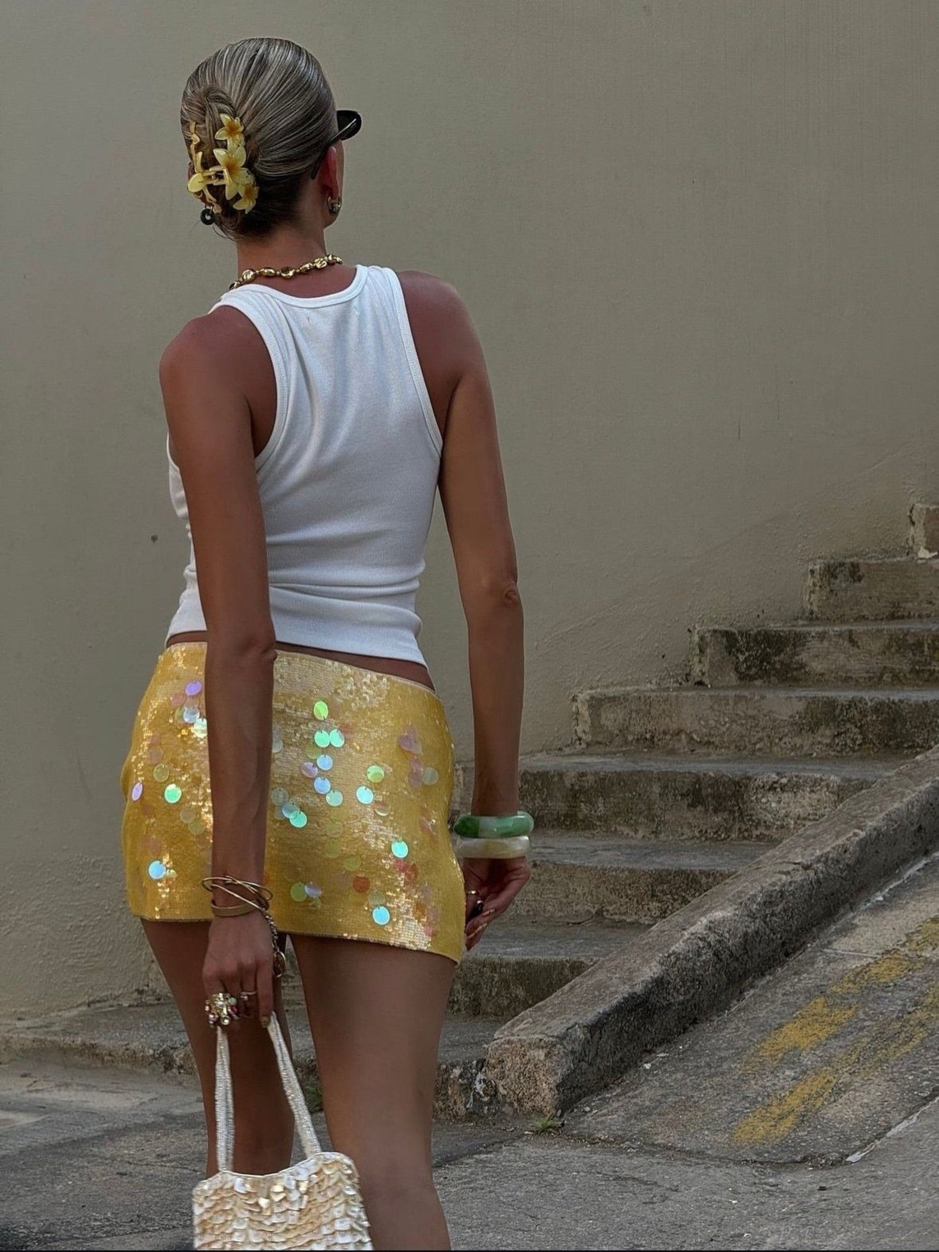Georgia – Iridescent sequin – Mini skirt
