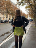 Georgia – Iridescent sequin – Mini skirt