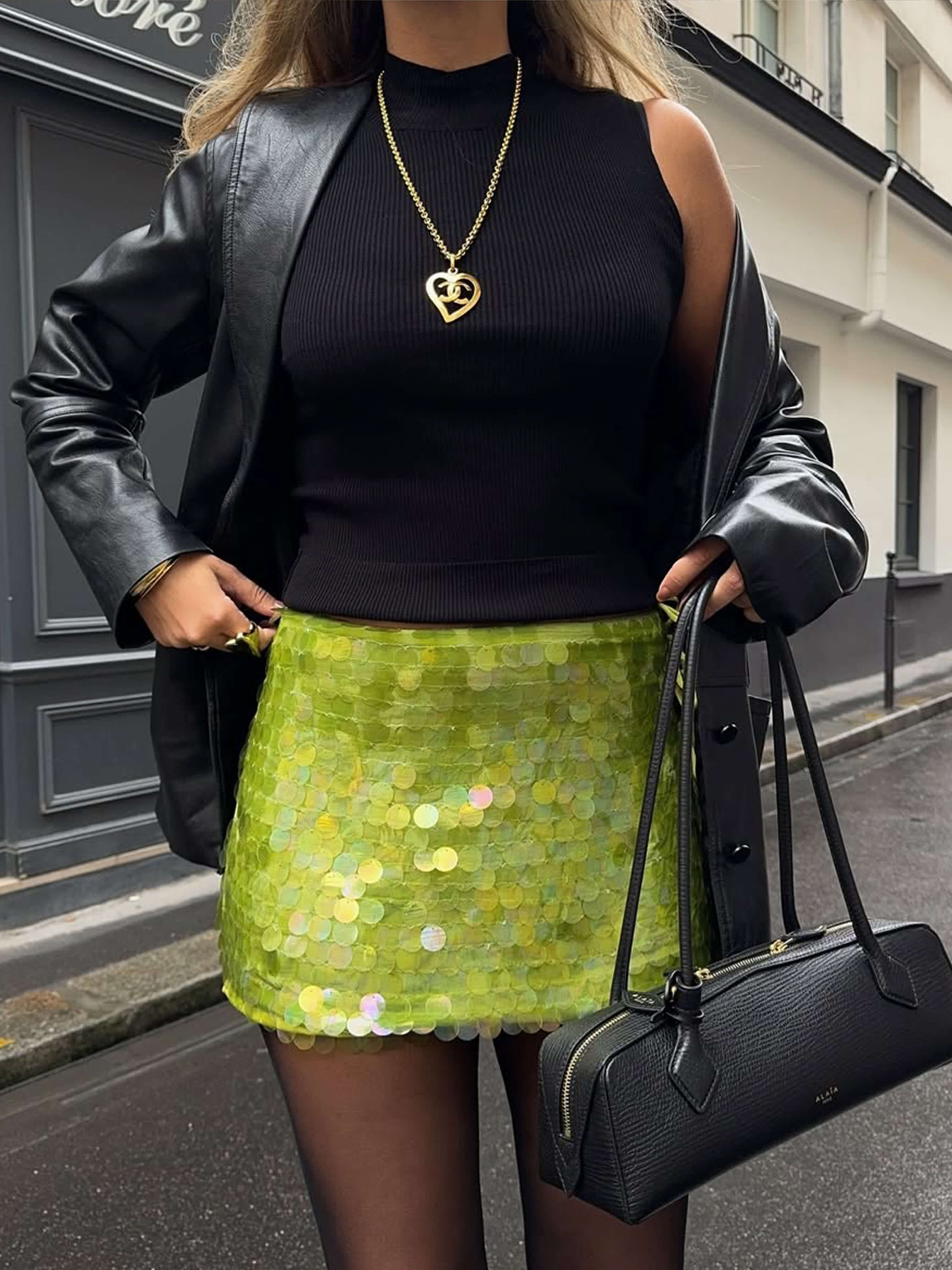 Georgia – Iridescent sequin – Mini skirt