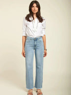 Giuliana – Pearl embellished – Wide leg jeans