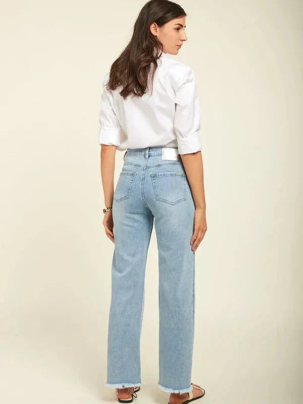 Giuliana – Pearl embellished – Wide leg jeans