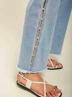Giuliana – Pearl embellished – Wide leg jeans