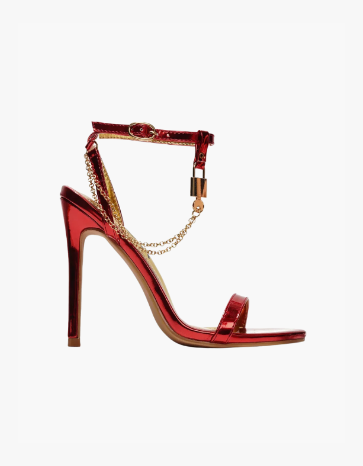Isotta – Bold design – Gold chain ankle strap stiletto heels