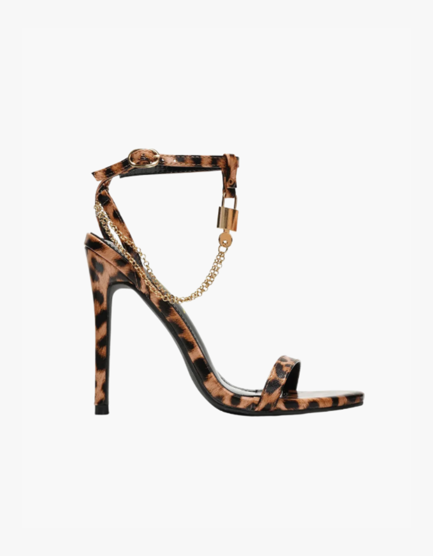 Isotta – Bold design – Gold chain ankle strap stiletto heels