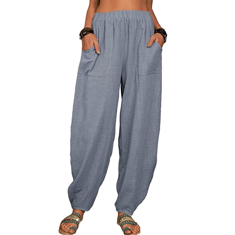 Leona – Relaxed linen blend – Wide leg trousers