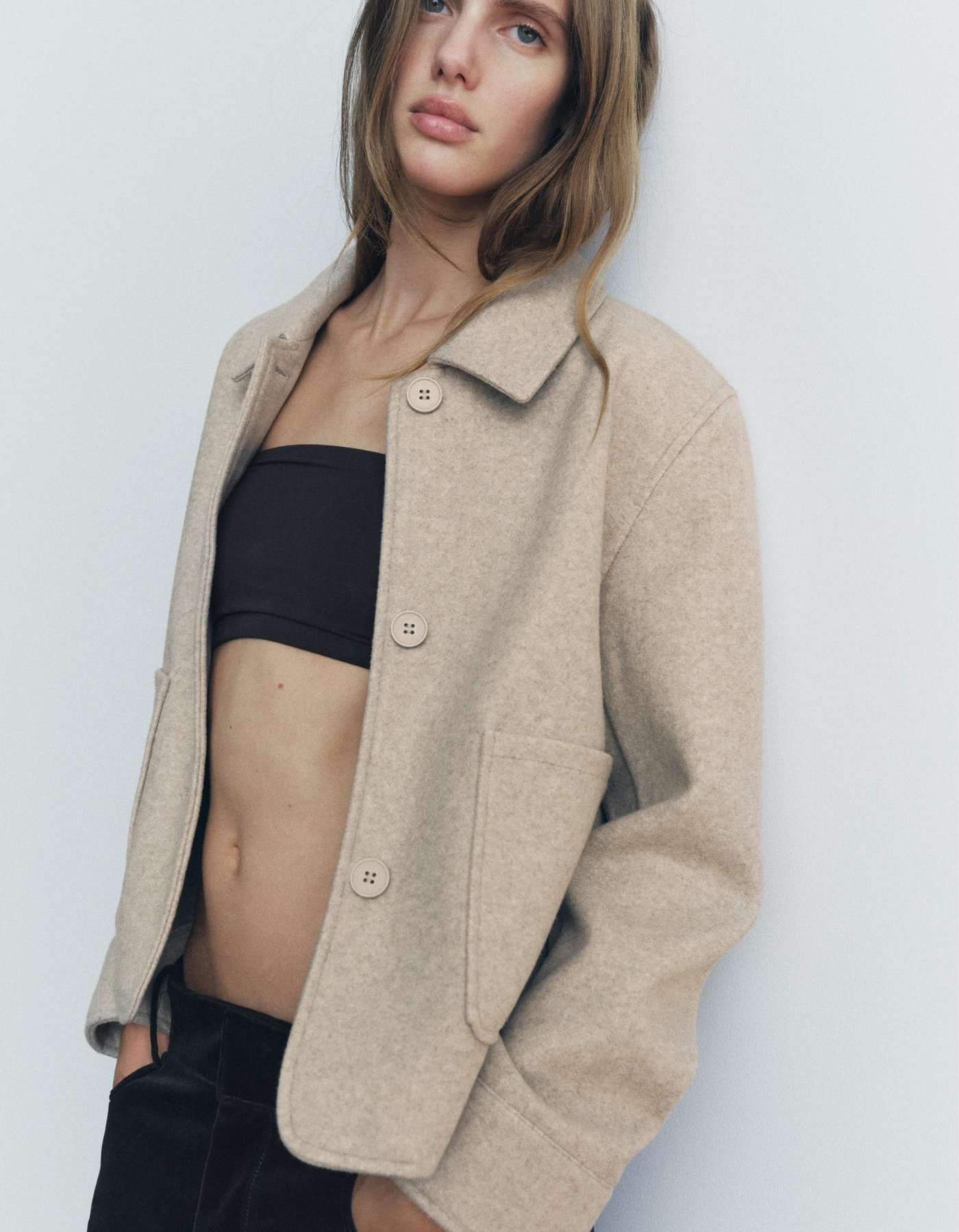 Lorivane – Minimal design – Cropped wool jacket