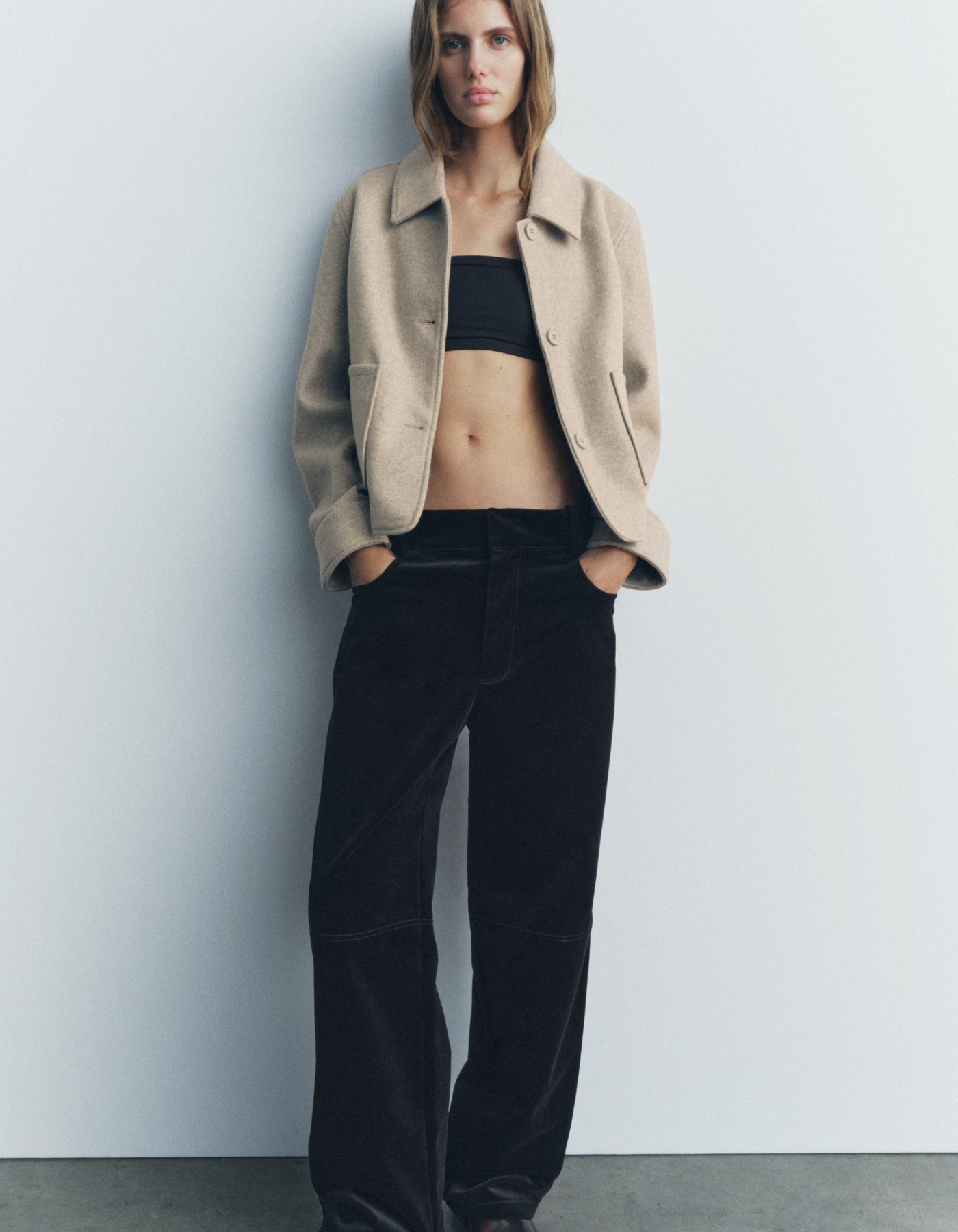 Lorivane – Minimal design – Cropped wool jacket