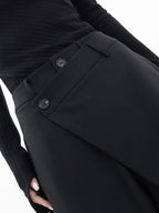 Lunafina – Asymmetric overlay – Wide-leg trousers