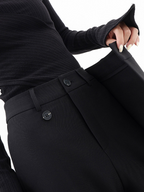 Lunafina – Asymmetric overlay – Wide-leg trousers