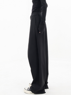 Lunafina – Asymmetric overlay – Wide-leg trousers