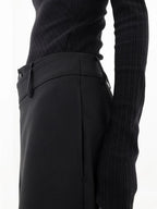 Lunafina – Asymmetric overlay – Wide-leg trousers