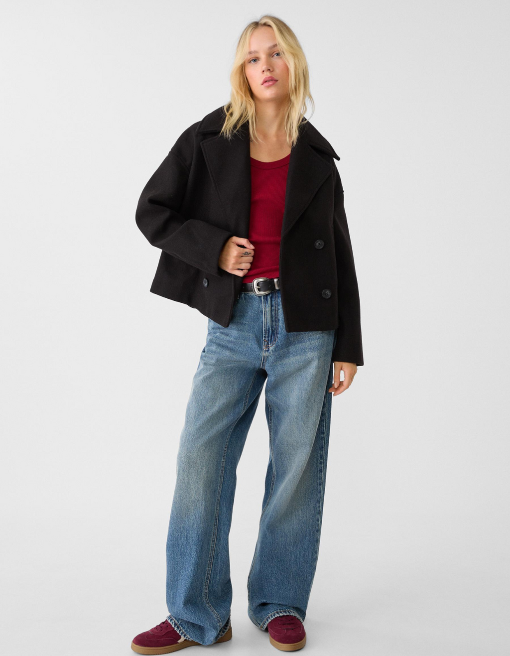 Marcelline – Double-breasted – Cropped pea coat