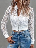 Marisse – Lace Detail - Bomber Jacket