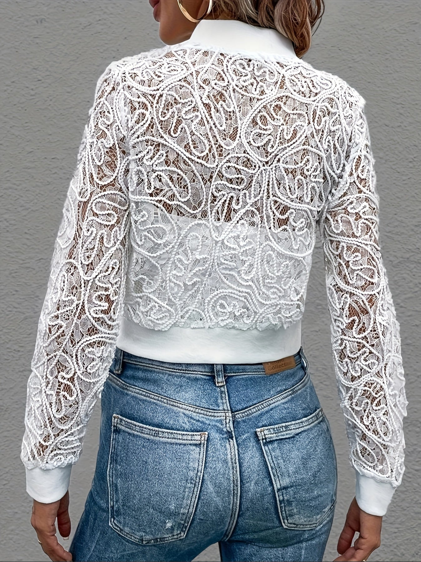 Marisse – Lace Detail - Bomber Jacket