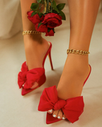 Melodia – Slip-on design – Oversized bow mule heels