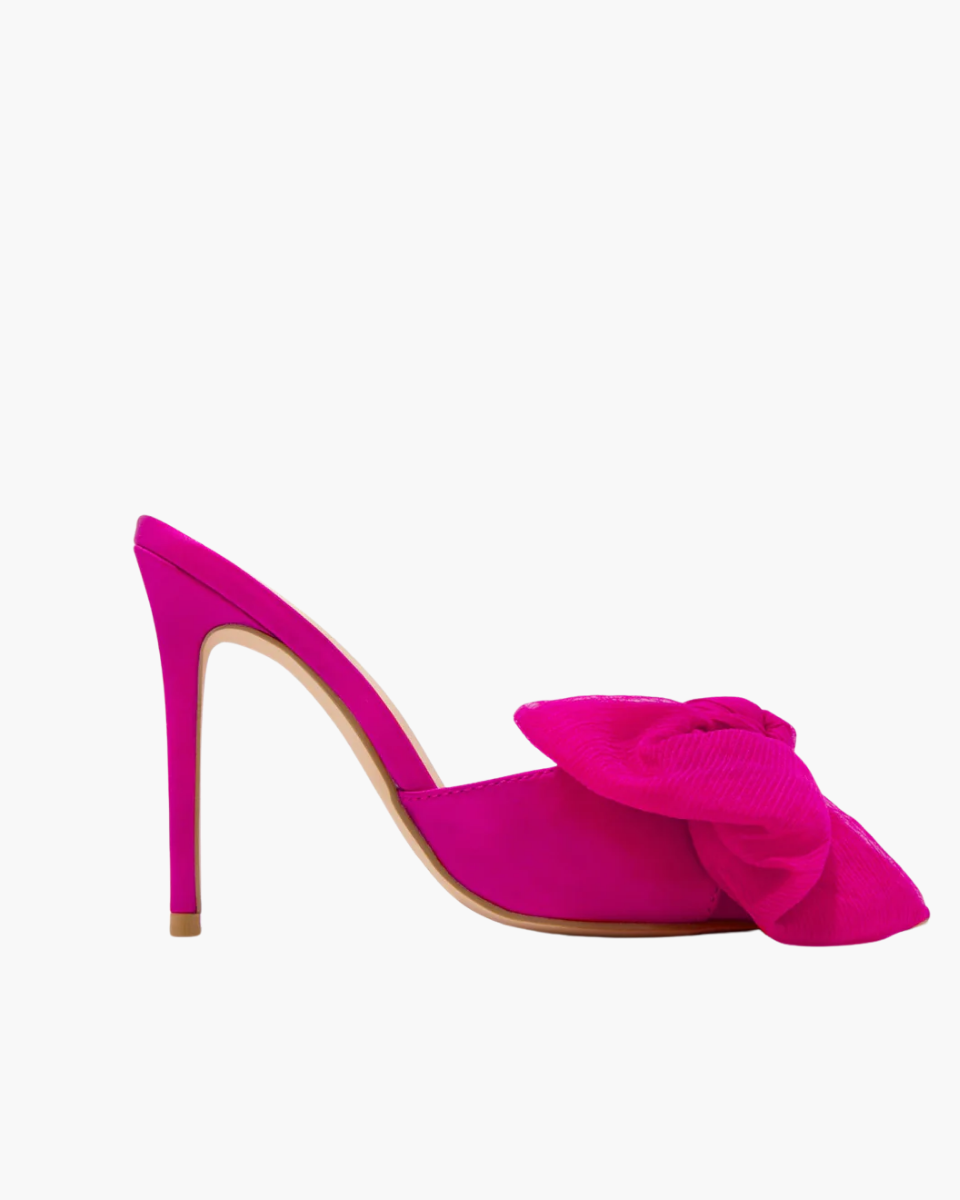 Melodia – Slip-on design – Oversized bow mule heels