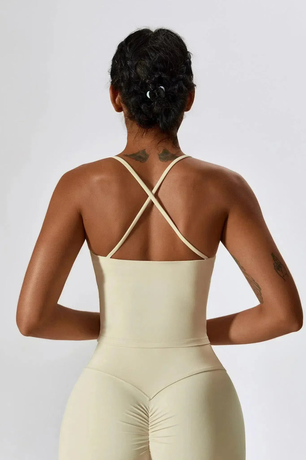 Nicolina – Vierkante halslijn – Top en uitlopende legging set