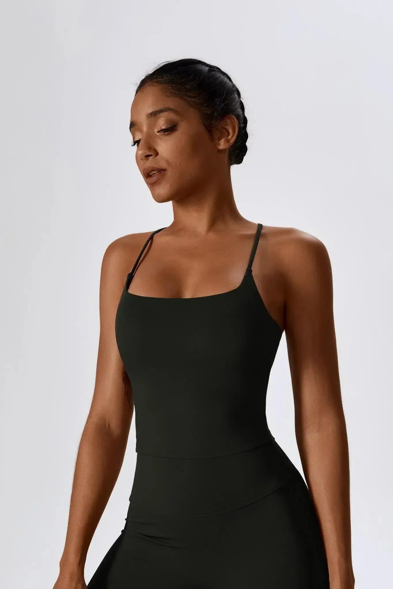 Nicolina – Vierkante halslijn – Top en uitlopende legging set