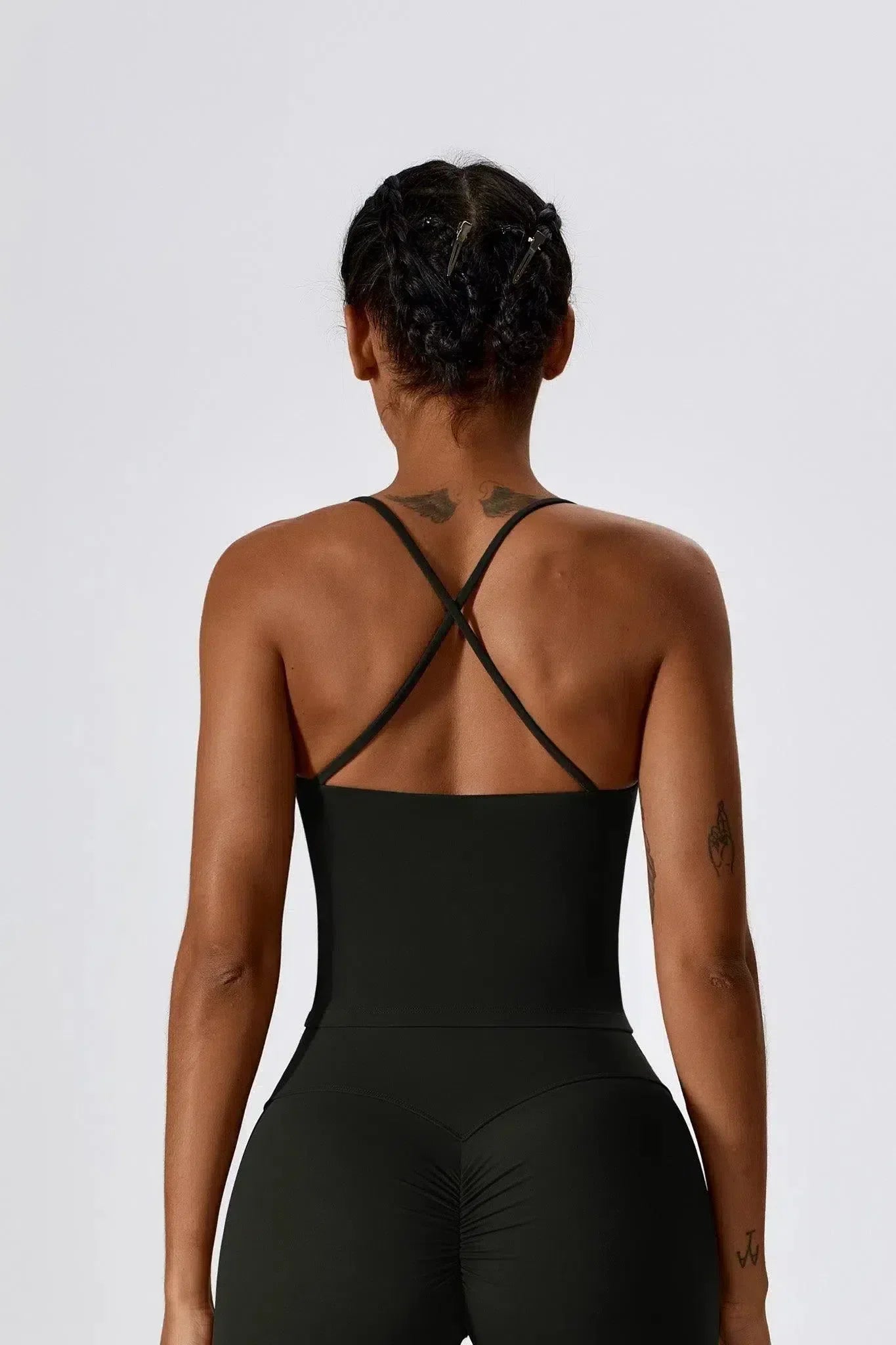 Nicolina – Vierkante halslijn – Top en uitlopende legging set