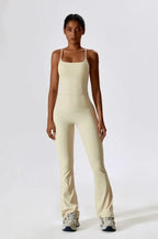 Nicolina – Vierkante halslijn – Top en uitlopende legging set