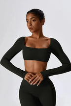 Oceane – Vierkante halslijn – Korte top en legging set
