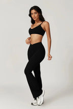 Palmira – U-neckline – Sports bra & flared leggings set