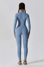 Paola – Hoge kraag met rits – Jumpsuit met lange mouwen