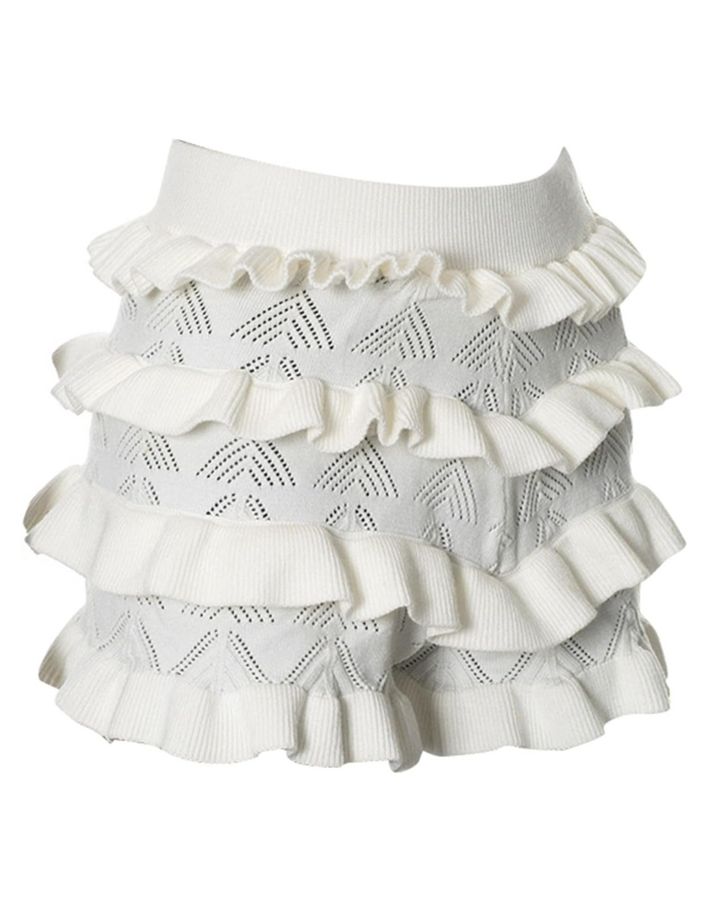 Raya – Ruffle knit – Mini shorts
