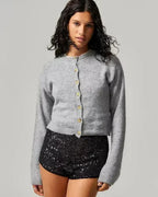 Selora – Pailletten details – Fluwelen feestshort