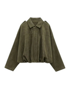 Verdua – Luxe touch – Faux suede bomber jacket