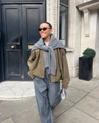 Verdua – Luxe touch – Faux suede bomber jacket