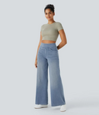 Verenza – High waist comfort – Wide leg jeans