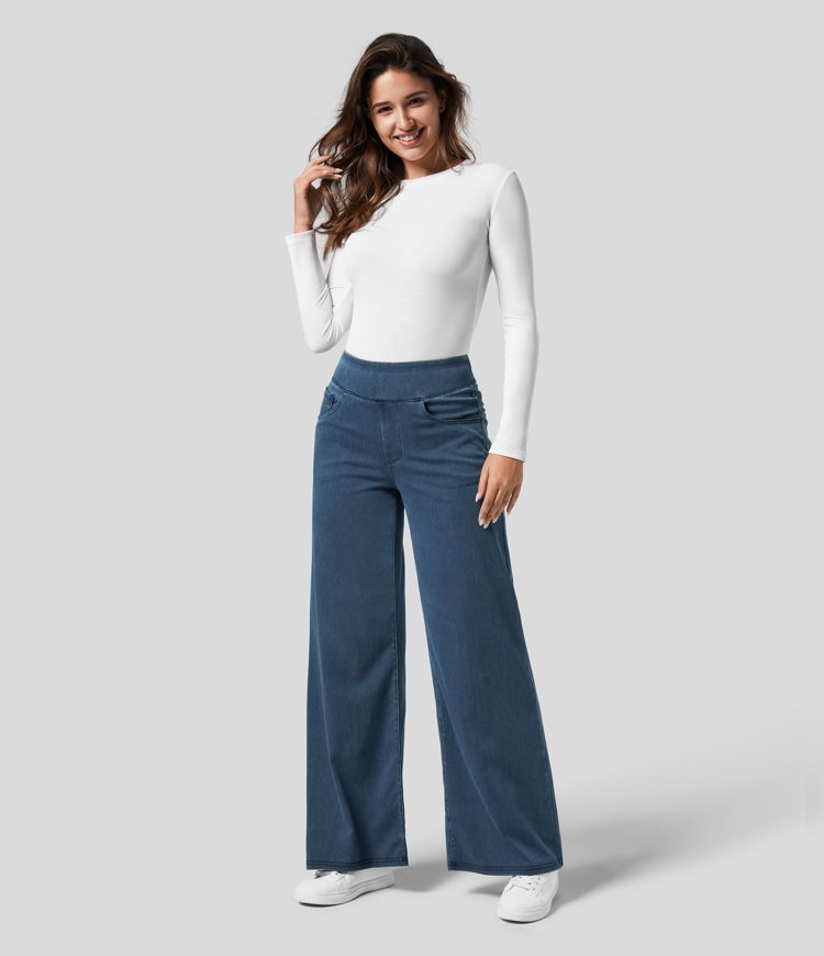 Verenza – High waist comfort – Wide leg jeans