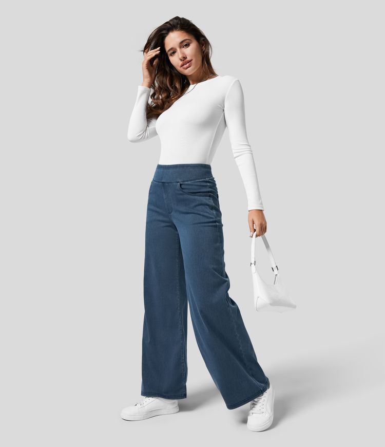 Verenza – High waist comfort – Wide leg jeans